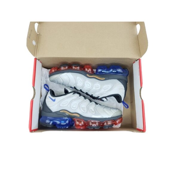 Nike Air VaporMax Plus Mens Athletic Sneakers Metallic Silver Blue Size 8 - Picture 14 of 16